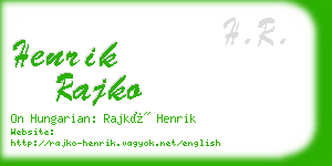 henrik rajko business card